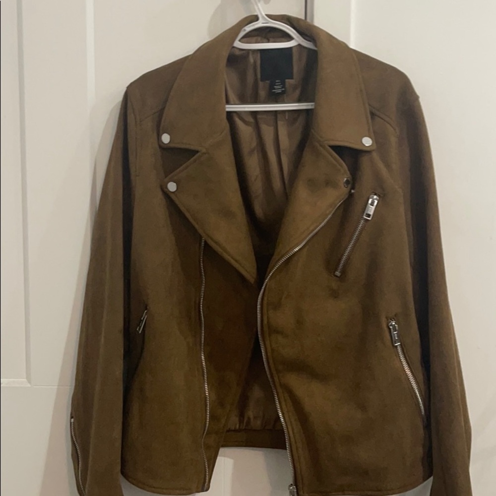 HM Brown Faux Suede Jacket